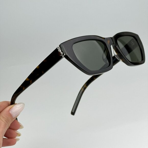 Saint Laurent SLM127/F 002 BRAND NEW Sunglasses Havana Green Cat Eye Women main image 13